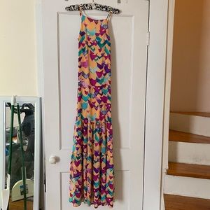 ASHER by Fabrik Colorful Abstract Maxi Dress